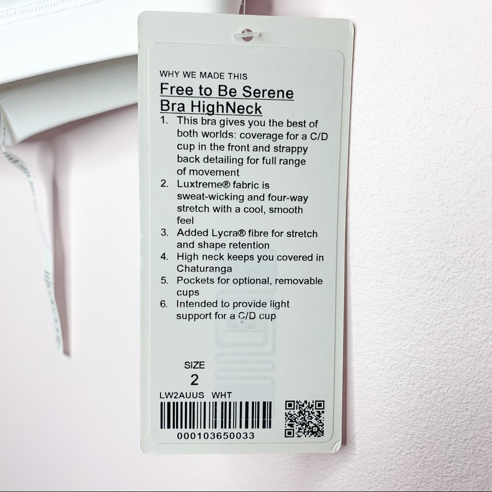 *SOLD* lululemon Free to Be  Serene Bra - Picture 8 of 11